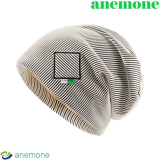 Anemone หมวกบีนนี่ ผ้าถัก ลายตัวอักษร หัวกะโหลก แฟชั่นสไตล์เกาหลี สตรีท เข้าได้กับทุกชุด