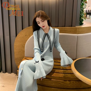 Xiaoxiang ชุดเดรส ผ้าถัก เข้ารูป ระดับไฮเอนด์ แฟชั่นฤดูใบไม้ผลิ สําหรับผู้หญิง 2023