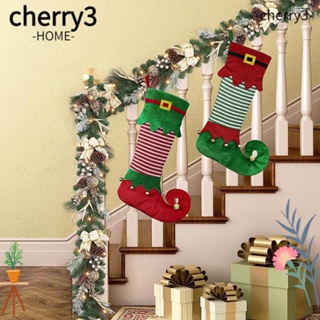 Cherry3 ถุงของขวัญคริสต์มาส ขนาดใหญ่ จุของได้เยอะ สําหรับตกแต่งบ้าน เตาผิง ปาร์ตี้คริสต์มาส