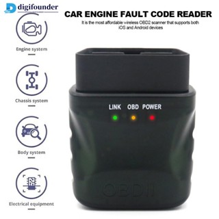 Digifounder เครื่องสแกนเนอร์วินิจฉัยรถยนต์ OBD2 EOBD บลูทูธ ELM327 V1.5 สําหรับ Android IOS C2H5