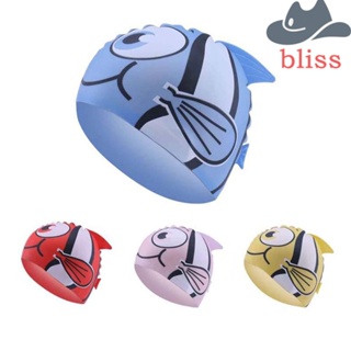 Bliss หมวกว่ายน้ํา ยืดหยุ่น กีฬา ผ้าโพกหัว อุปกรณ์ว่ายน้ํา กันน้ํา ปลา หมวกดําน้ํา สําหรับเด็ก