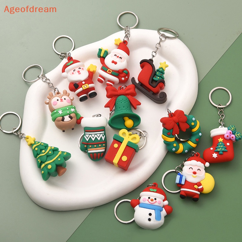 ageofdream-พวงกุญแจ-จี้ตุ๊กตาซานตาคลอส-ต้นคริสต์มาส-น่ารัก-สําหรับเด็ก