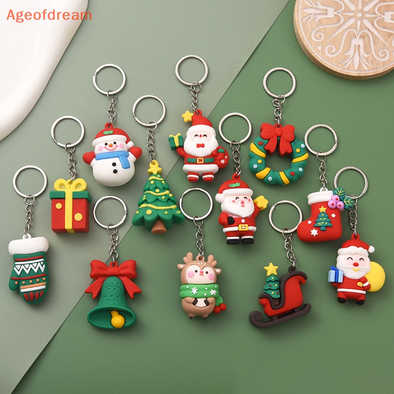 ageofdream-พวงกุญแจ-จี้ตุ๊กตาซานตาคลอส-ต้นคริสต์มาส-น่ารัก-สําหรับเด็ก