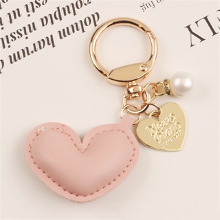พวงกุญแจ จี้ไข่มุก รูปการ์ตูนหัวใจ เครื่องประดับ สําหรับผู้หญิง เด็กผู้หญิง พวงกุญแจรถ กระเป๋าถือ ของขวัญ