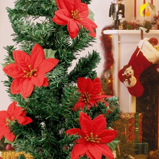 ดอกไม้ประดิษฐ์ อุปกรณ์ประกอบฉากตกแต่งบ้าน / ของตกแต่งต้นคริสต์มาส ดอกไม้ปลอม เครื่องประดับคริสต์มาส เครื่องประดับตกแต่งปีใหม่