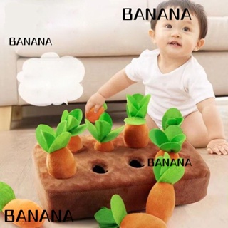 Banana1 ของเล่นตุ๊กตาแครอท แบบดึงหัวไชเท้า ตลก โต้ตอบ ของเล่นสําหรับแม่ และลูก สําหรับสัตว์เลี้ยง สุนัข