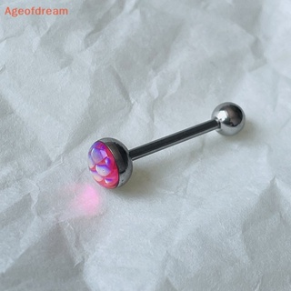 [Ageofdream] แหวนลิ้นปลา เหล็กไทเทเนียม ไล่โทนสี สําหรับผู้หญิง
