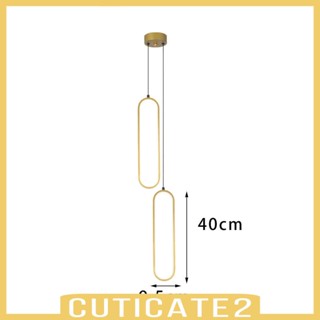 [Cuticate2] โคมไฟแขวนเพดาน LED สีทอง สไตล์โมเดิร์น เรียบง่าย ปรับความสูงได้ สําหรับห้องครัว เกาะ