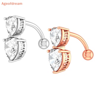[Ageofdream] แหวนแฟชั่น รูปหัวใจ ประดับเพทาย เซ็กซี่ สําหรับผู้หญิง
