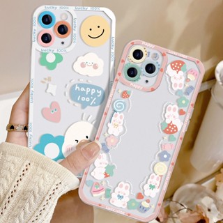 เคสโทรศัพท์มือถือ แบบใส ลายการ์ตูนเป็ดอวกาศ For iPhone 11 13 14 12 15 Pro MAX XR X XS MAX  8 7 14 Plus SE 14 Pro max