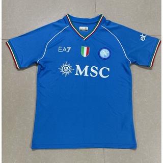 Fan Edition 2324 ใหม่ เสื้อกีฬาแขนสั้น ลายทีมชาติฟุตบอล Naples คุณภาพสูง ไซซ์ S-4XL