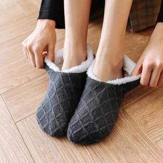 รองเท้าแตะ ผ้าวูล แบบนิ่ม กันลื่น ให้ความอบอุ่น เหมาะกับใส่ในบ้าน และฤดูหนาว สําหรับผู้หญิง
