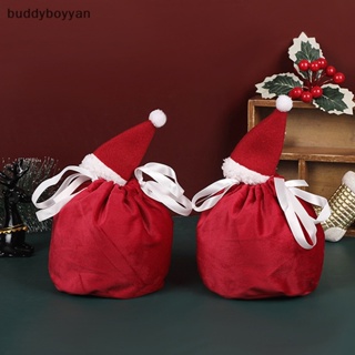Bbth ถุงขนม ผ้ากํามะหยี่ ลายซานตาคลอส สีแดง สําหรับใส่ของขวัญคริสต์มาส 2023