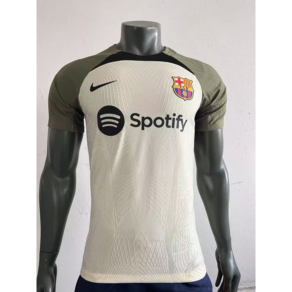 player-version-2324-ใหม่-เสื้อกีฬาแขนยาว-ลายทีมฟุตบอล-barcelona-beige-คุณภาพสูง