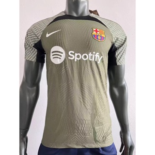 [Player Version] 2324 ใหม่ เสื้อกีฬาแขนยาว ลายทีมฟุตบอล Barcelona สีเขียว คุณภาพสูง