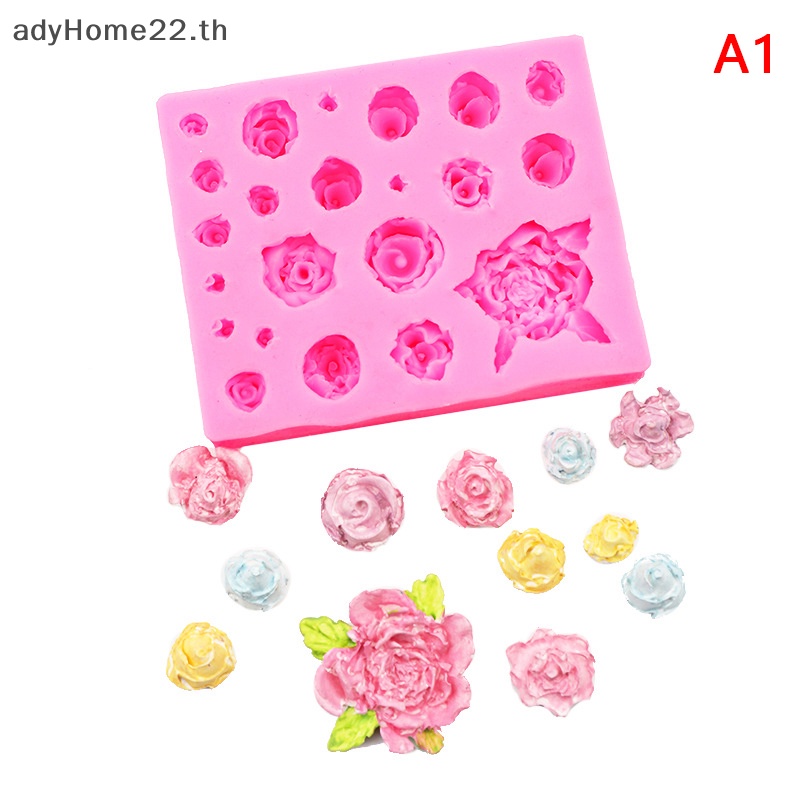 adyhome-แม่พิมพ์ซิลิโคน-รูปดอกกุหลาบ-มีกาวในตัว-สําหรับทําเบเกอรี่-เค้ก-ฟองดองท์