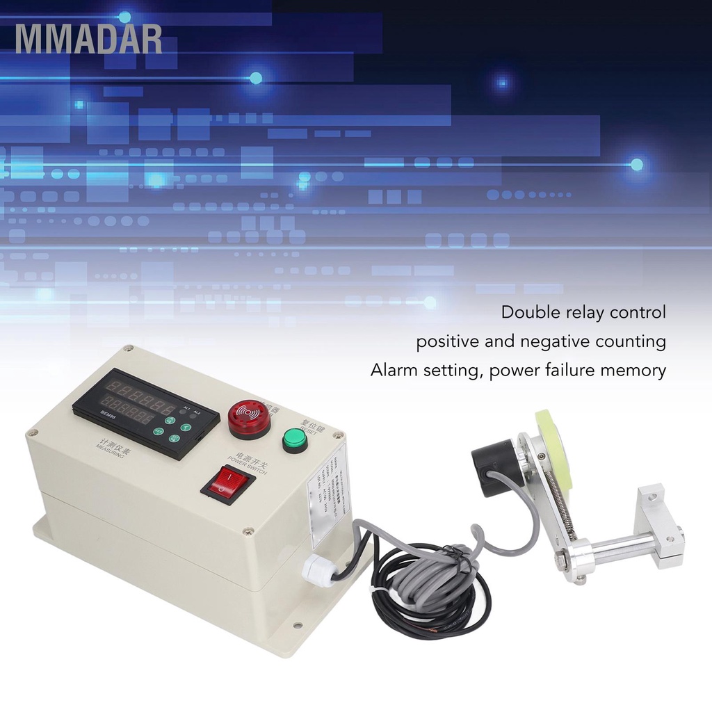 mmadar-เครื่องนับมิเตอร์แบบดิจิตอลพร้อมขายึดสปริง-มิเตอร์วัดความยาวสายเคเบิลแบบลูกกลิ้ง-6-หลัก