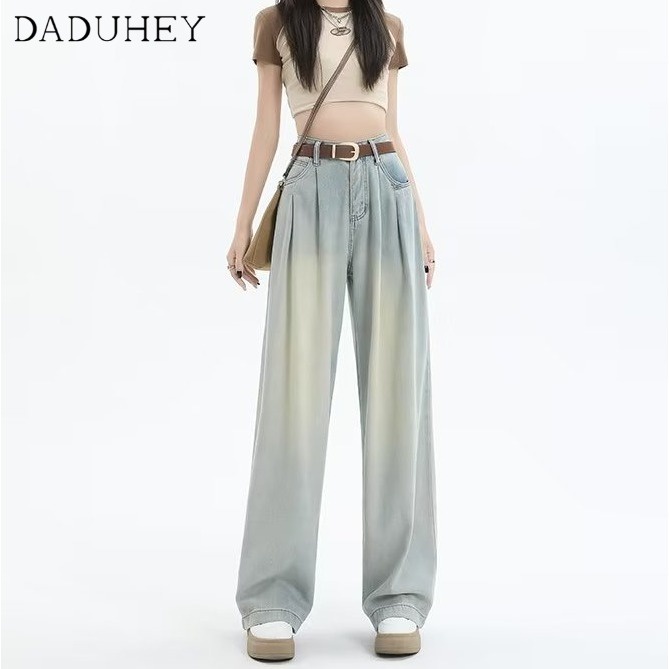 daduhey-womens-retro-distressed-loose-jeans-new-american-style-high-street-pants-high-waist-wide-leg-mop-pants