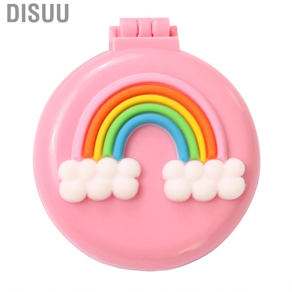 disuu-portable-makeup-mirror-with-folding-cushion-comb-cute-cartoon-small-hair-brush-for-travel-trip