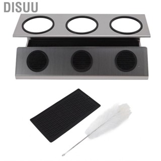 Disuu Soda Bottle Drain Drying Rack 304 Stainless Steel Silicone Pad 3 Holes Home GD