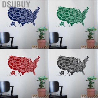 Dsubuy USA  State Wall  Art Decal Paper Tile Window Home Office Decoration for Bedroom Living Room 40x30cm