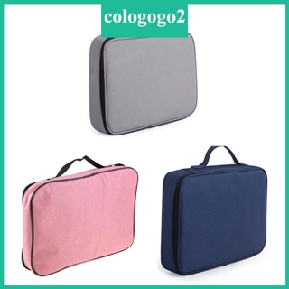 Cologogo2 กระเป๋าเอกสาร หลายชั้น แบบพกพา พร้อมที่จับ ถอดออกได้ สําหรับจัดเก็บเอกสาร