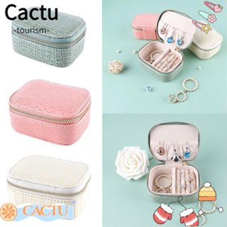 Cactu กล่องเครื่องประดับ หนัง PU คุณภาพสูง แบบพกพา ของขวัญ