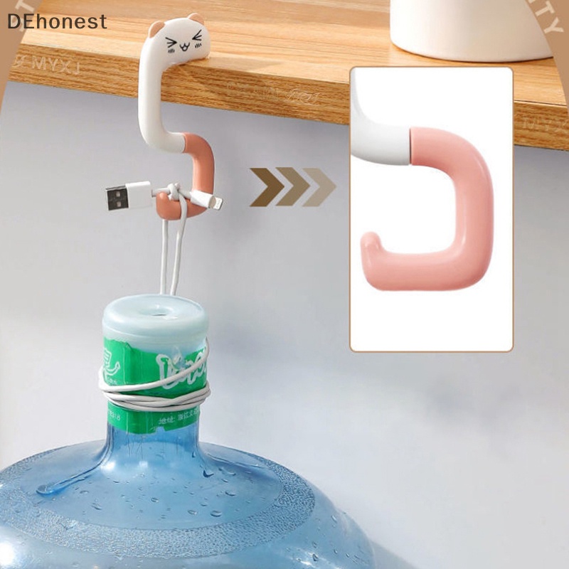 dehonest-ตะขอพลาสติก-รูปสัตว์น่ารัก-ขนาดพกพา-สําหรับแขวนกระเป๋าถือ-กระเป๋าสตางค์-ติดผนัง
