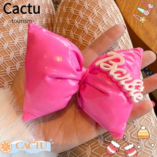 Cactu กิ๊บติดผม ประดับโบว์ ขนาดใหญ่ สีชมพู หรูหรา เครื่องประดับ แฟชั่นสําหรับผู้หญิง