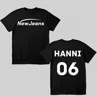 เสื้อยืดคุณภาพดี   เสื้อยืดแฟชั่น NewJeans girl group debut surrounding members T-shirt loose song