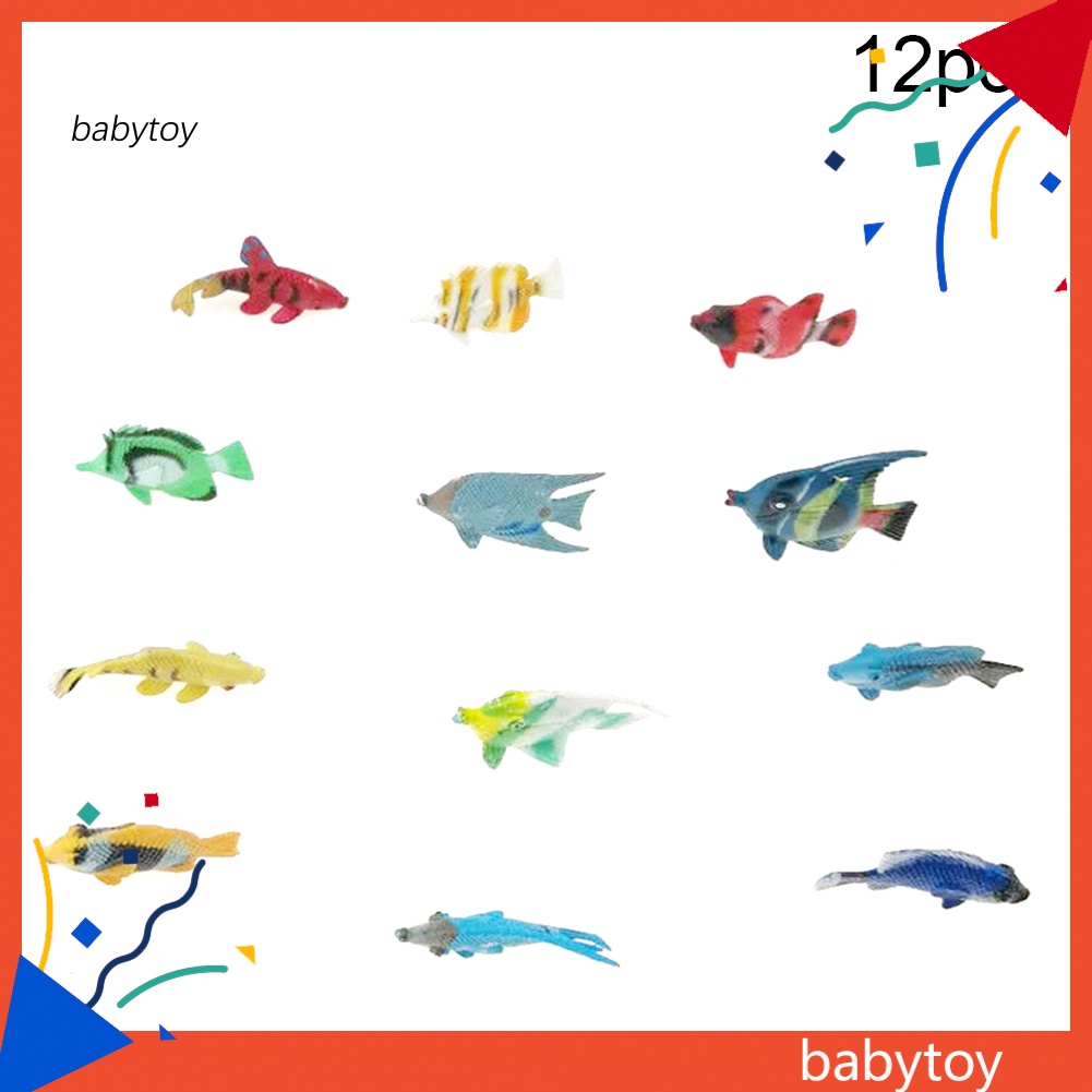 baby-โมเดลฟิกเกอร์ปลาทะเลเขตร้อน-เสมือนจริง-ขนาดเล็ก-ของเล่นสําหรับเด็ก-12-ชิ้น