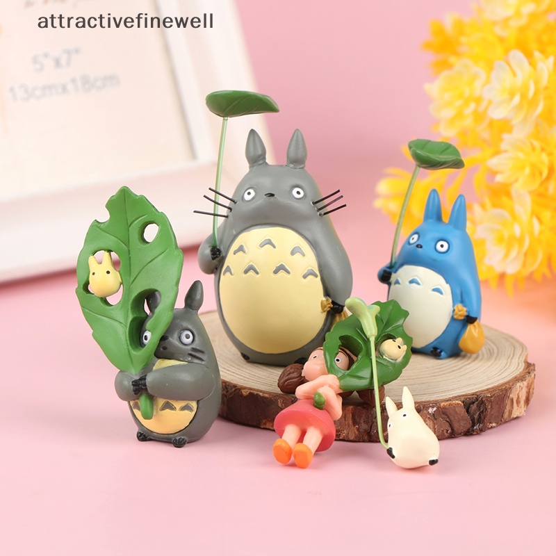 attractivefinewell-โมเดลฟิกเกอร์-totoro-girl-with-leaf-my-neighbor-totoro-ของเล่นสําหรับเด็ก-1-ชิ้น