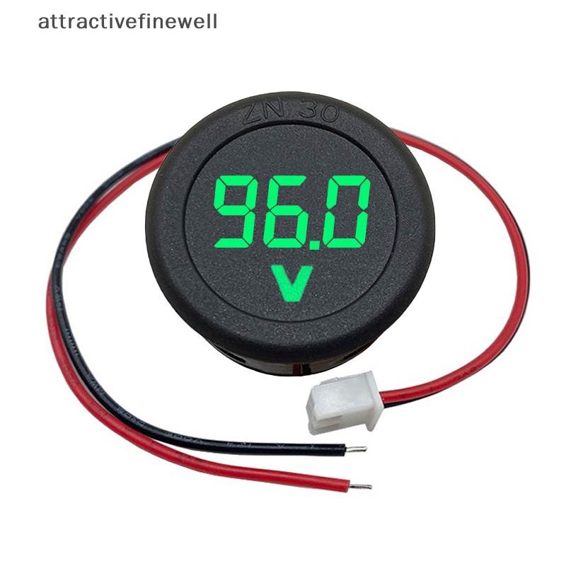 attractivefinewell-โวลต์มิเตอร์ดิจิทัล-dc-5-100v-หน้าจอ-led-สองสาย