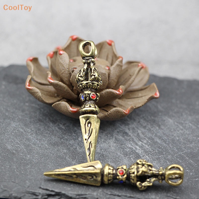 cooltoy-พวงกุญแจทองเหลือง-จี้รูปศาสนาพุทธ-สไตล์วินเทจ-สําหรับแขวนตกแต่ง