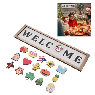 [EPAY] ป้าย Welcome 16 ไอคอน สําหรับตกแต่งประตู