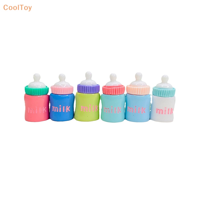 cooltoy-ขายดี-พวงกุญแจ-จี้ขวดนม-3d-ขนาดเล็ก-สีมาการอง-สําหรับตกแต่งบ้านตุ๊กตา-2-ชิ้น