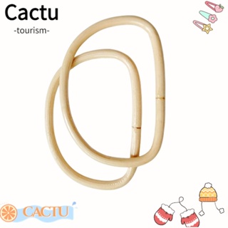 Cactu ด้ามจับไม้ไผ่ ทรงรี น้ําหนักเบา DIY สําหรับกระเป๋า งานฝีมือ 2 ชิ้น