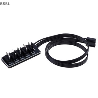 Bsbl อะแดปเตอร์แยกพัดลมระบายความร้อน CPU 40 ซม. 1 เป็น 5 4-Pin molex TX4 PWM BL