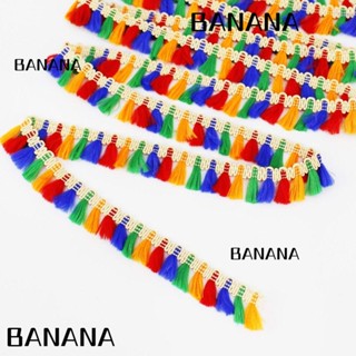 Banana1 ขอบพู่ ผ้าฝ้ายโพลีเอสเตอร์ 0.86 นิ้ว 50 หลา หลากสี สําหรับเย็บผ้า ตกแต่งบ้าน