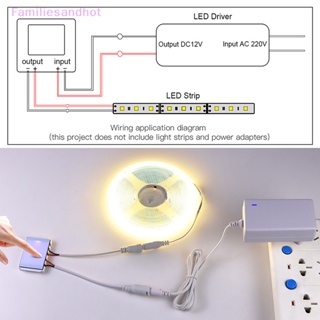 Familiesandhot&gt; 12V 5A กระจกห้องน้ํา LED สวิตช์หรี่แสง ตัวเก็บประจุ CCT สวิตช์เซ็นเซอร์สัมผัส ปรับได้ สําหรับไฟกระจก ไฟแบ็คไลท์ ตกแต่งอย่างดี