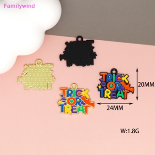 Familywind&gt; จี้รูปหัวกะโหลก ค้างคาว แมงมุม สําหรับทําเครื่องประดับ สร้อยคอ พวงกุญแจ DIY 10 ชิ้น
