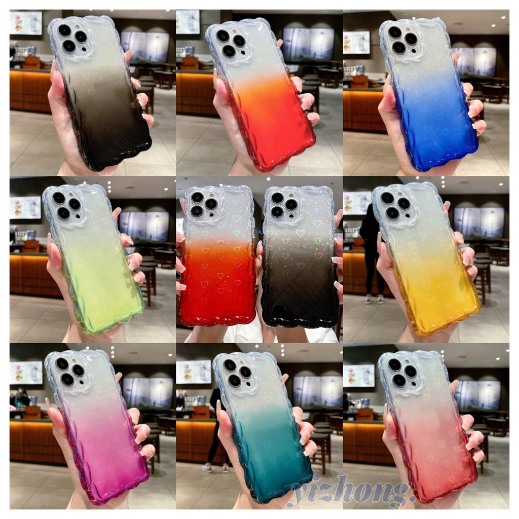 เคสโทรศัพท์มือถือ-tpu-นิ่ม-แบบใส-กันรอยขีดข่วน-ไล่โทนสี-เรียบง่าย-สําหรับ-iphone-11-14-pro-max-12-13