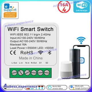 Wifi 16a มินิสมาร์ทสวิตช์ Supporte 2-way Control Timer สวิตช์ไร้สายใช้งานร่วมกับ Alexa Google Home Ewelink App Experth