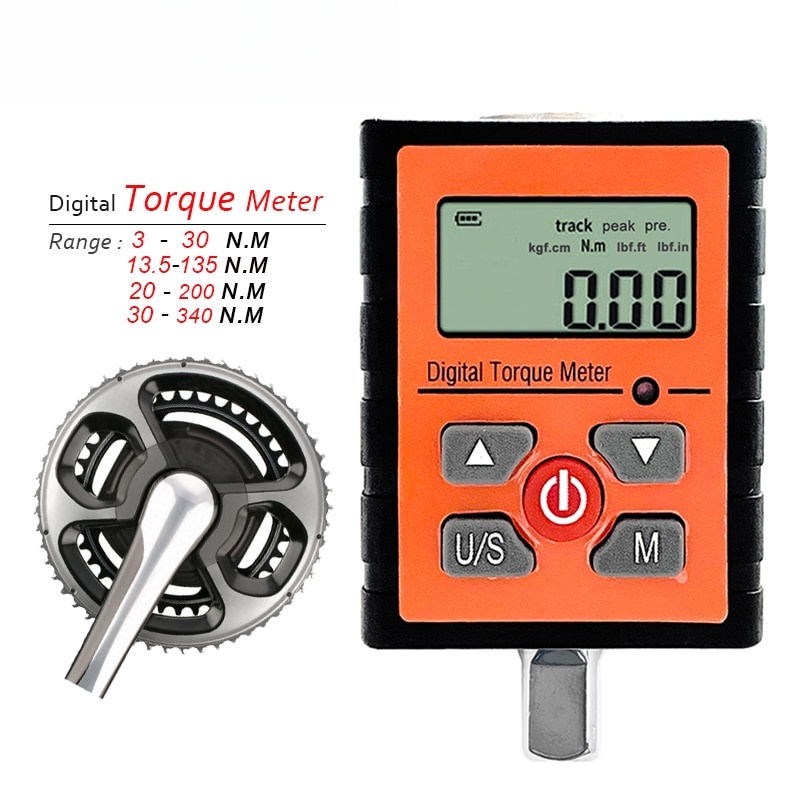 New Version 3340 N.m Digital Torque Meter 1/2" 1/4" 3/8" Adapter Measure Bicycle Car KG Torque