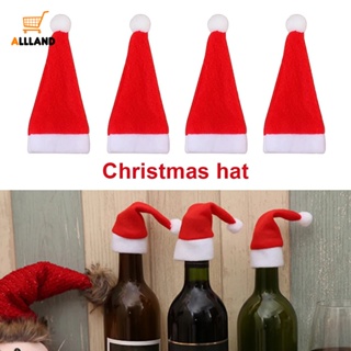 หมวกคริสต์มาส ขนาดเล็ก สร้างสรรค์ สําหรับตกแต่งบ้าน ขวดไวน์ DIY