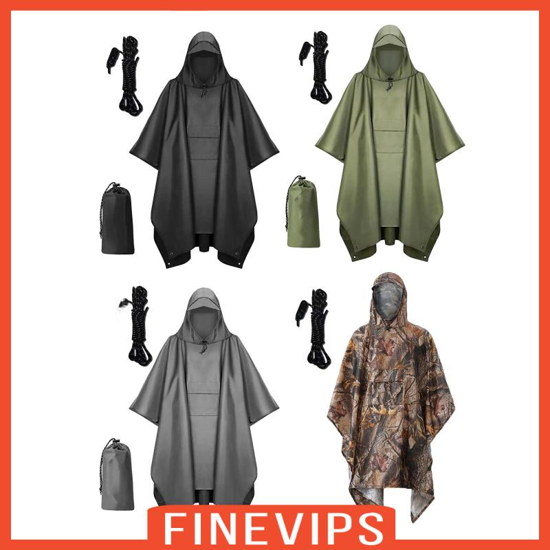 finevips-เสื้อกันฝน-แขนยาว-มีฮู้ด-พร้อมกระเป๋า-สําหรับผู้ชาย-ผู้หญิง-ตกปลา-กิจกรรมกลางแจ้ง