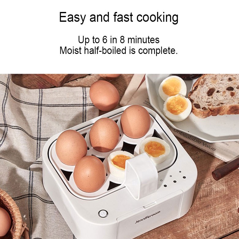 jenniferoom-jr-e1155wh-talking-egg-steamer-electric-multi-food-cooker-maker