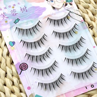 False eyelashes C27 Little Devil thick style naturally curl the whole piece of ultra-thin transparent stem angel cartoon eyes