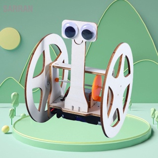 SARRAN มอเตอร์หุ่นยนต์ของเล่นไฟฟ้าวิทยาศาสตร์ DIY Balance รถไม้หุ่นยนต์วิศวกรรมของเล่นสำหรับเด็ก