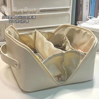 Internet celebrity makeup bag ins large capacity, portable, advanced sense, simplicity, high appearance, dirt-resistant storage bag, travel bag